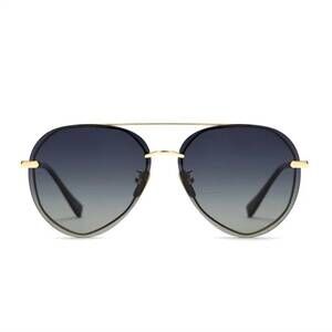 NEW DIFF women's lenox sunglasses in gold, black, grey gradient + polarized